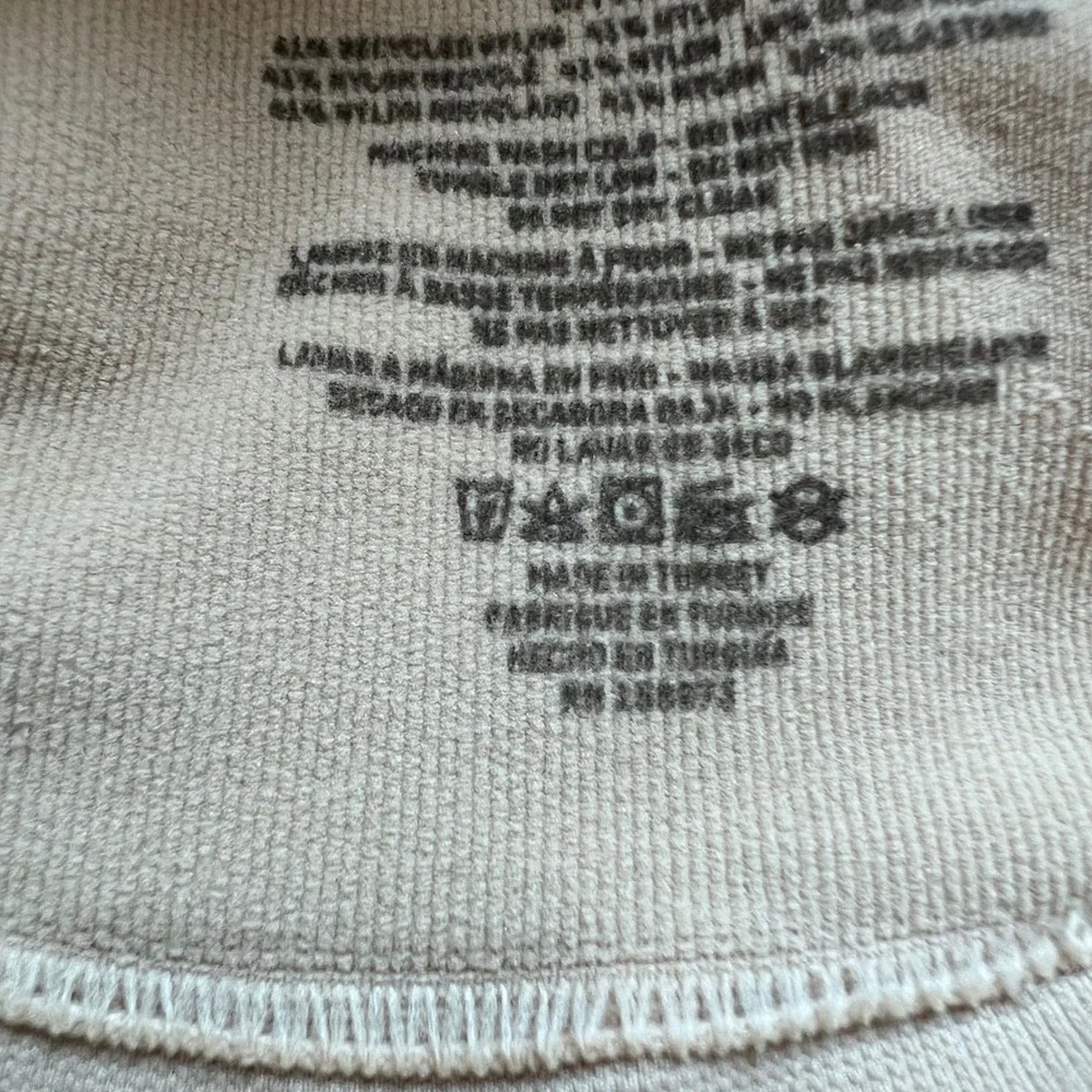 SKIMS Women's Ribbed Ruched Bralette Seamless Adjustable Straps Tan Size Small - Picture 7 of 8